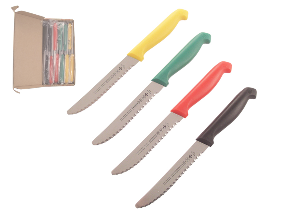 6629-4-1/4" SERRATED KNIFE - 12PC MIXED COLOURS