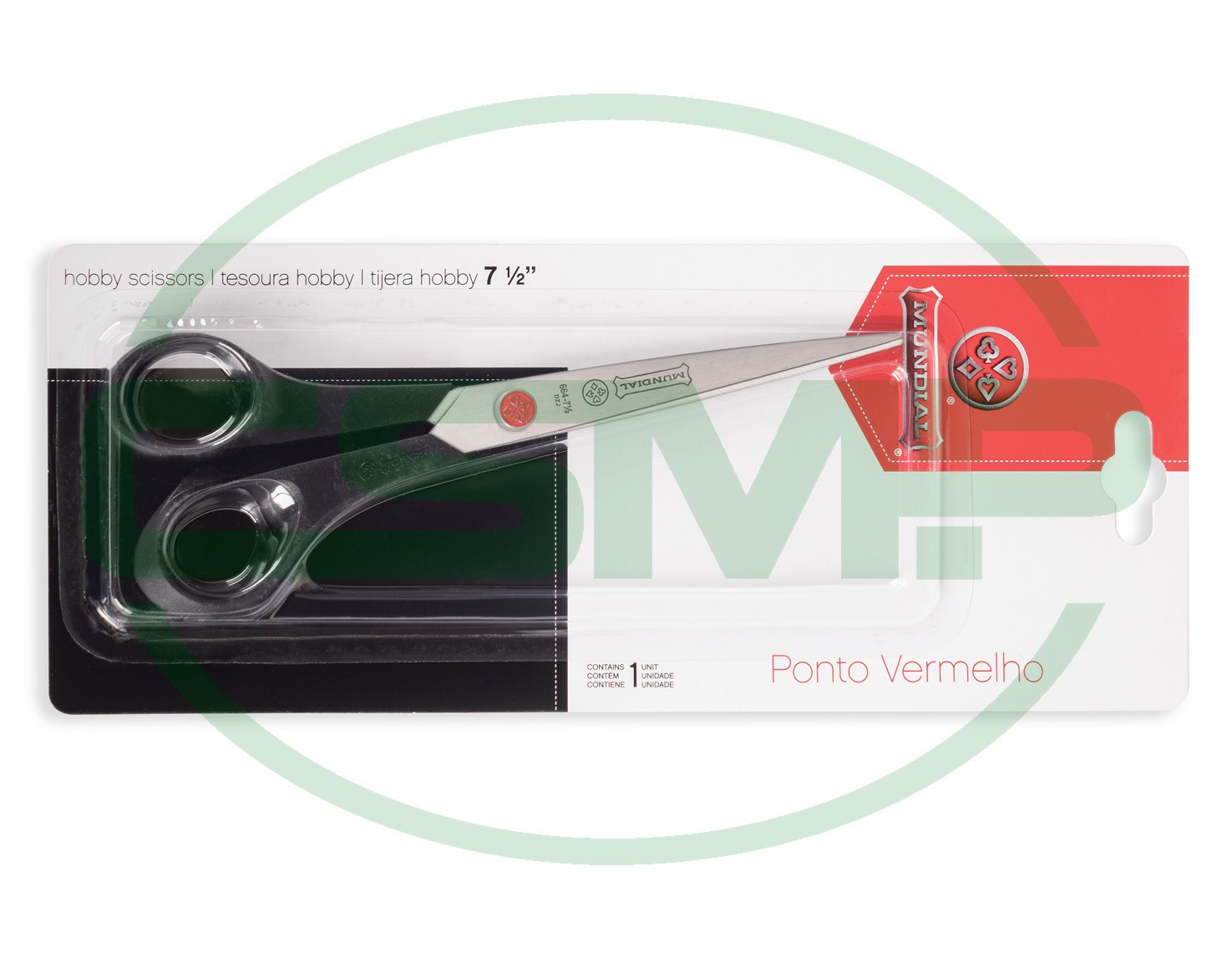 664 7-1/2" MULTI-USE SCISSOR MUNDIAL RED DOT