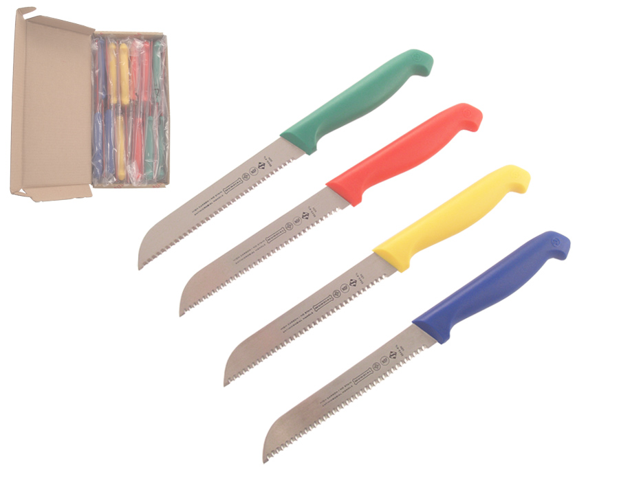 6649-4-1/2" SERRATED KNIFE - 12PC MIXED COLOURS