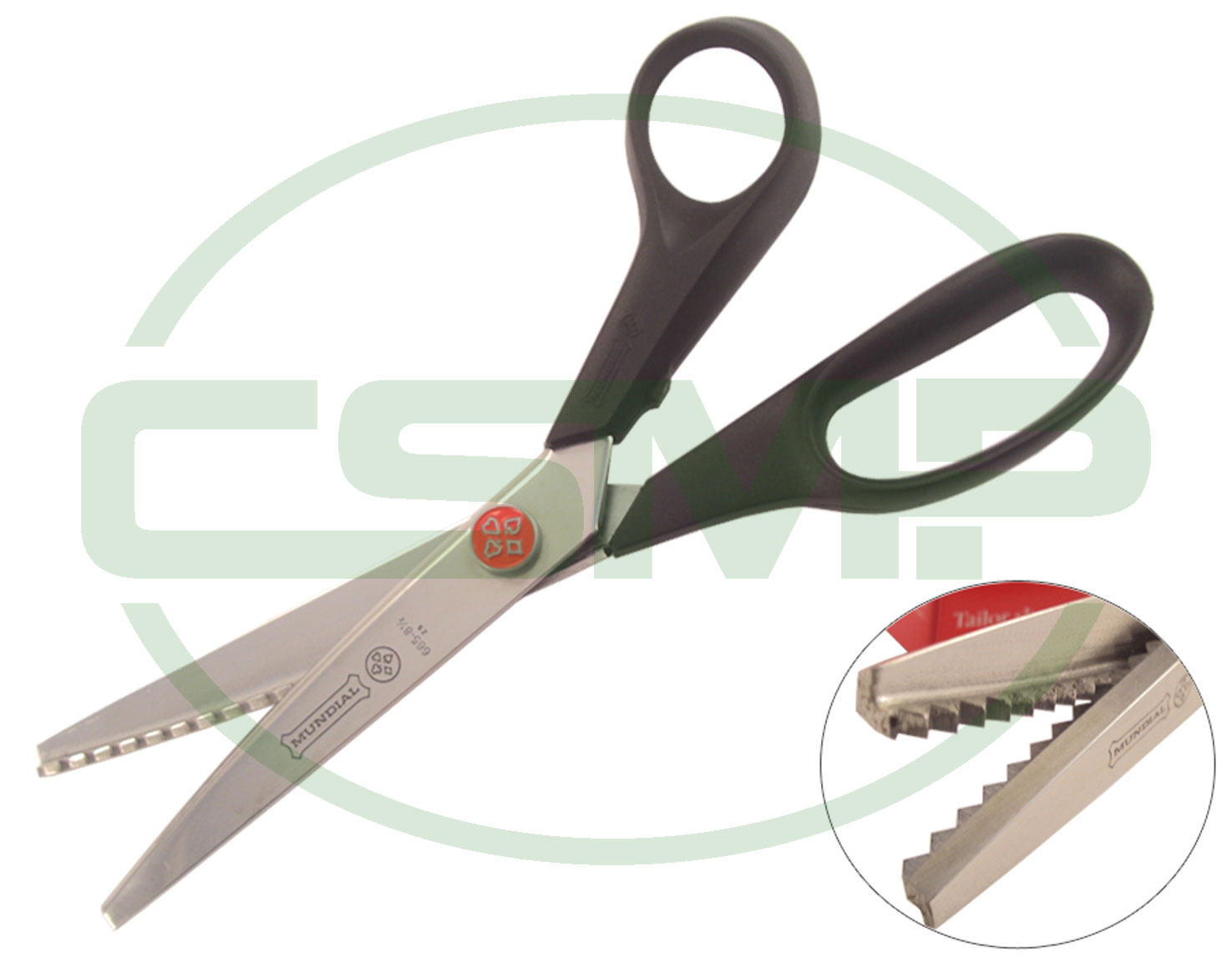 665 8-1/2" PINKING SHEARS MUNDIAL RED DOT