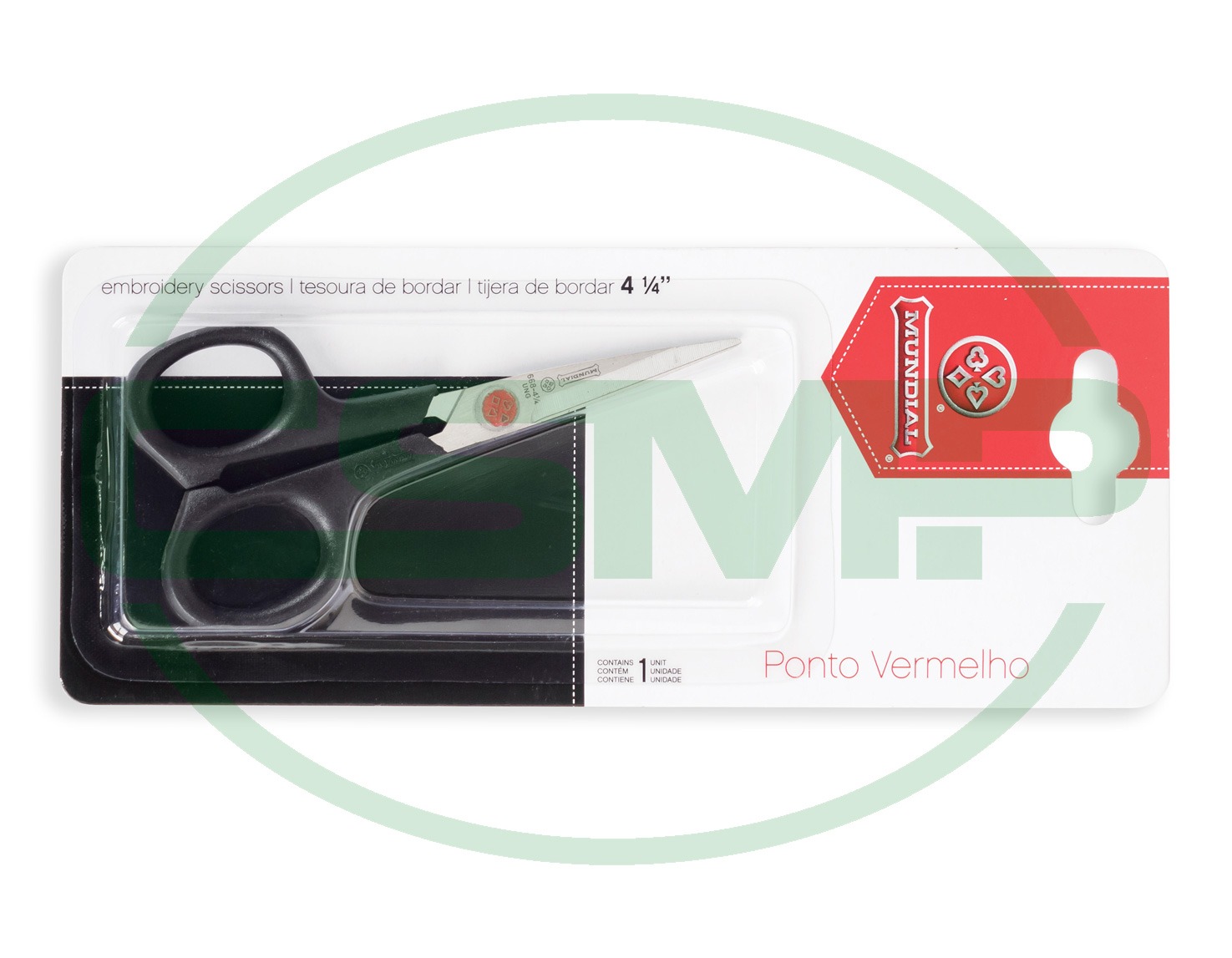 668 4-1/4" EMBROIDERY SCISSORS MUNDIAL RED DOT