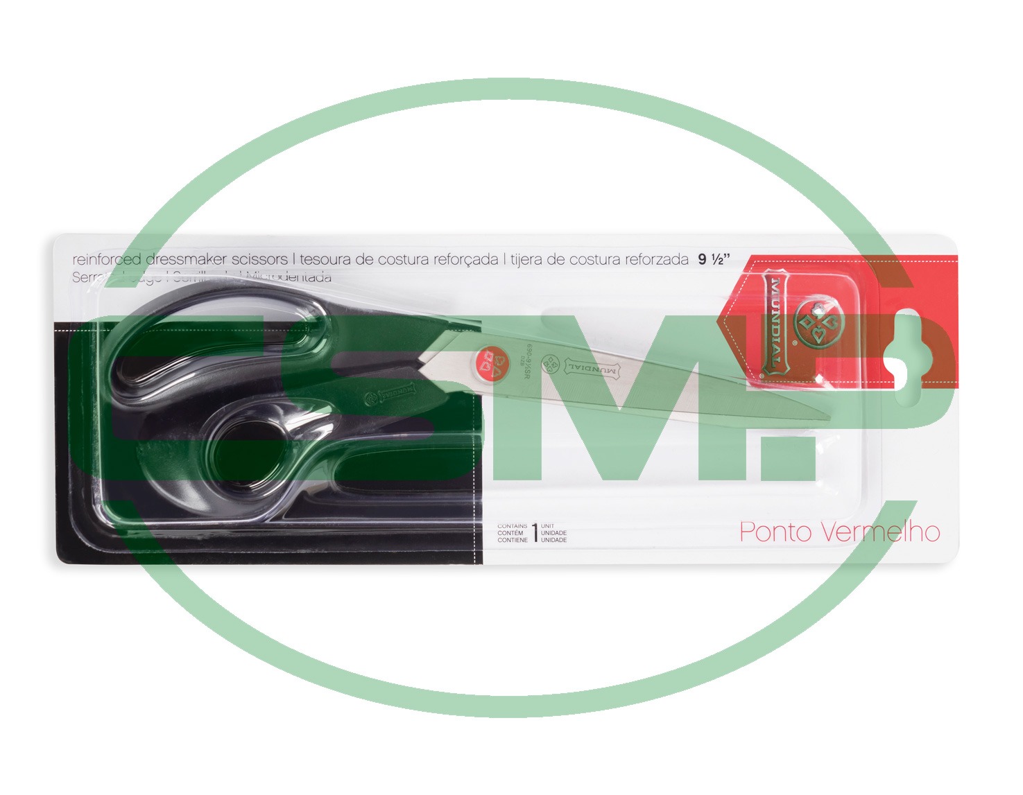 690 9-1/2" SERRATED SHARP SCISSOR MUNDIAL RED DOT