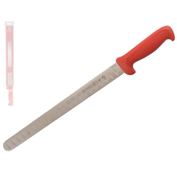 Mundial 5600 Series 12" Hollow Edge Slicing Knife (Red Handle) Mundial 5600 Series 12" Hollow Edge Slicing Knife (Red Handle)