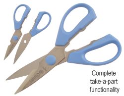656 8-1/2" KITCHEN SHEARS BLUE MUNDIAL