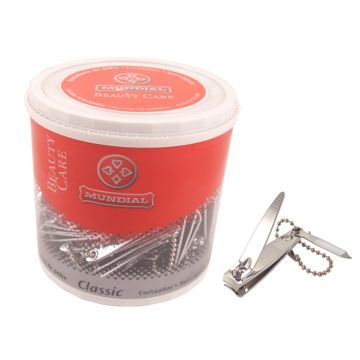 Mundial Classic Line 2.50" Chrome Nail Clippers, 72 Piece Pot