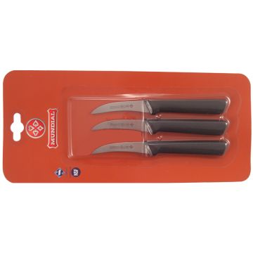 541-3C 3" PEEL/TURN KNIFE BLACK 3/CARD