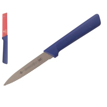 Mundial 5600 Series 4" Serrated Edge Spear Point Paring Knife (Blue Handle)