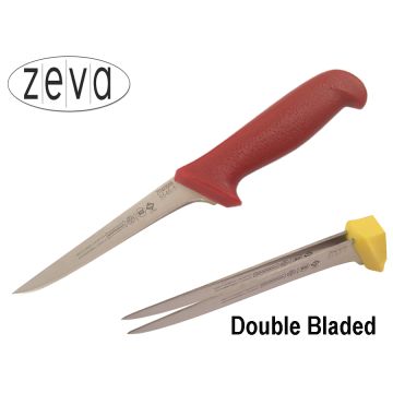Mundial 5500 Series 5" Double Bladed Boning Knife (Red Handle)