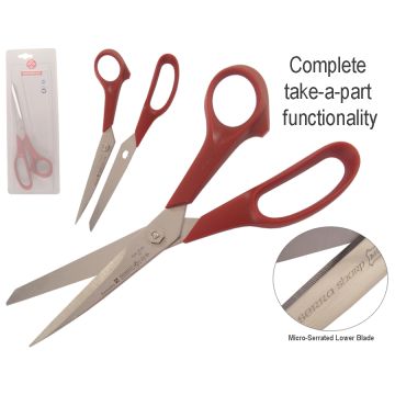 5560 8-1/2" SR SCISSOR RED HANDLES