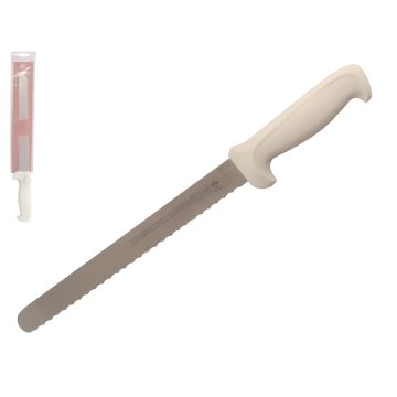 Mundial 5600 Series 10" Serrated Edge Slicing Knife (White Handle)