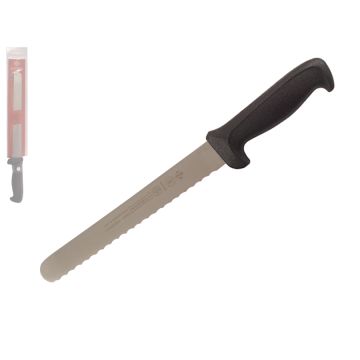 Mundial 5600 Series 8" Serrated Edge Slicing Knife (Black Handle)