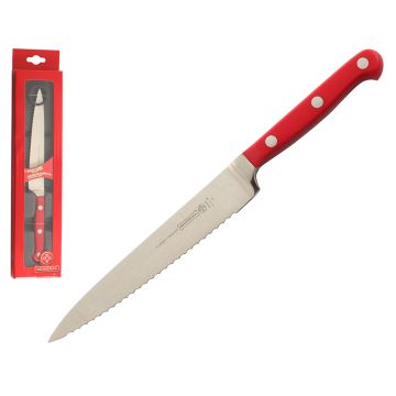Mundial 5100 Series 6" Serrated Edge Utility Knife (Red Handle)