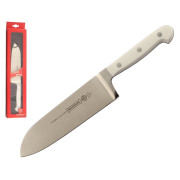 Mundial 5100 Series 7" Santoku Chef's Knife (White Handle)