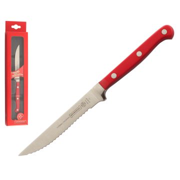 Mundial 5100 Series 4" Serrated Edge Steak Knife (Red Handle)