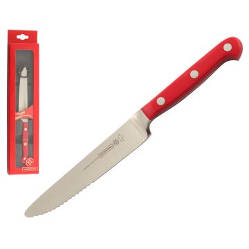 Mundial 5100 Series 5" Serrated Edge Steak Knife (Red Handle)