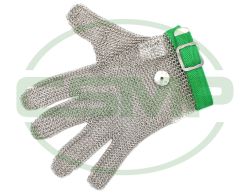 ZEVA 5 FINGER CHAINMAIL GLOVE GREEN EX SMALL