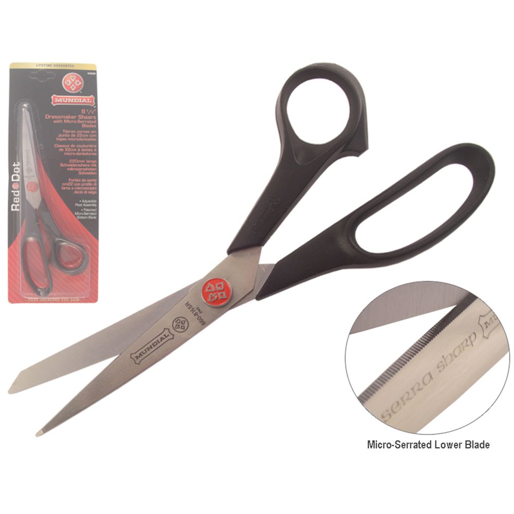 Mundial Red Dot Pinking Shears – 8-1/2 Inch Sewing Scissors For Seam Finishing & Decorative Edges - View #5