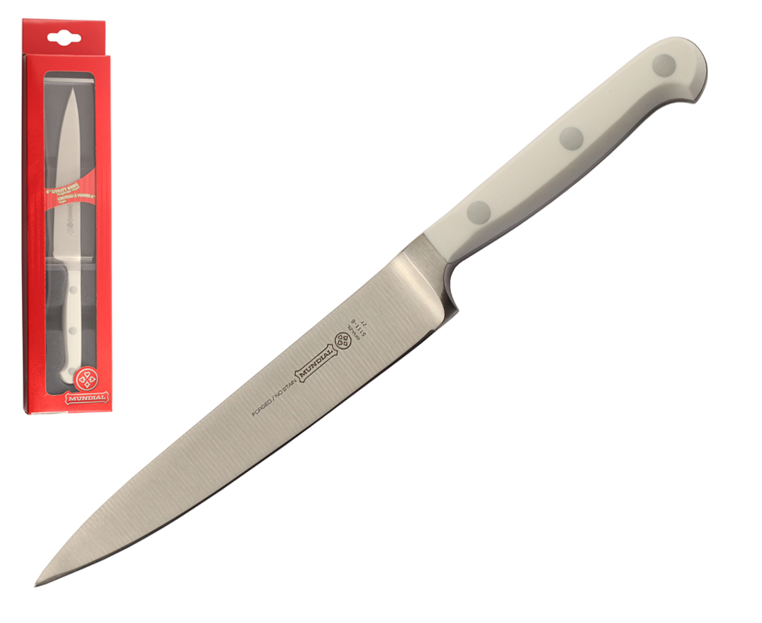 Mundial 5100 Series 6" Utility Knife (White Handle)