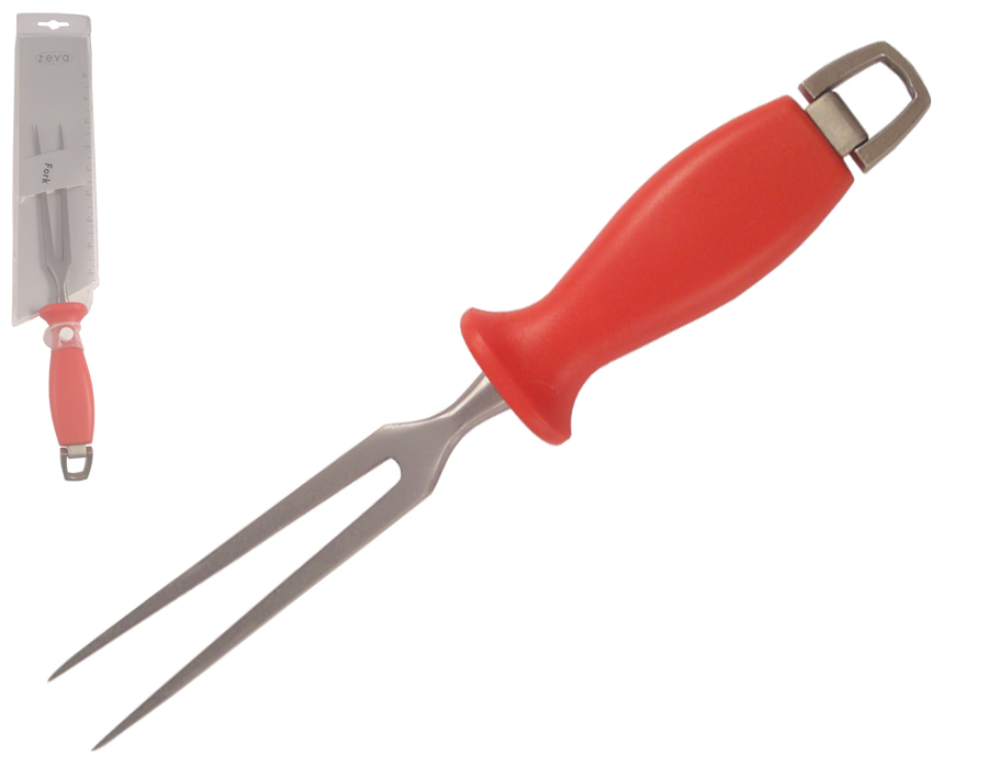 ZEVA INDUSTRIAL CARVING FORK RED